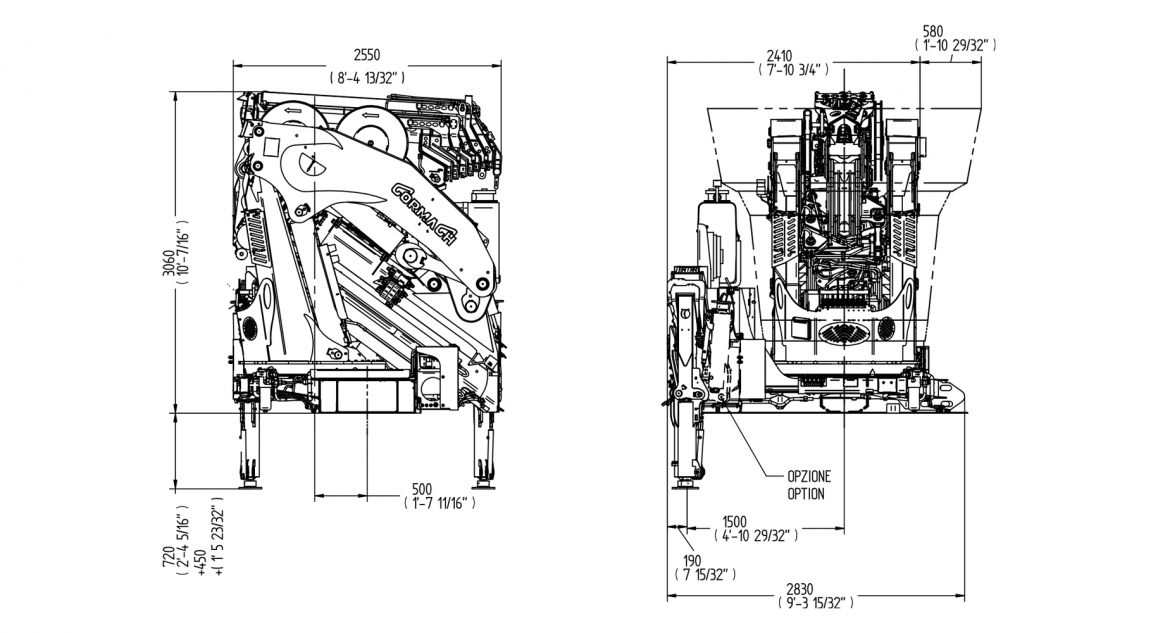 Serie 110000X E ASC Plus - Übersicht der <strong>Abmessungen</strong>