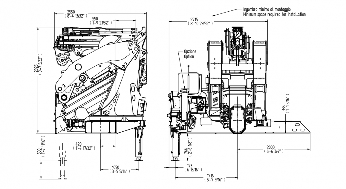 Serie 135000X E ASC Plus - Übersicht der <strong>Abmessungen</strong>