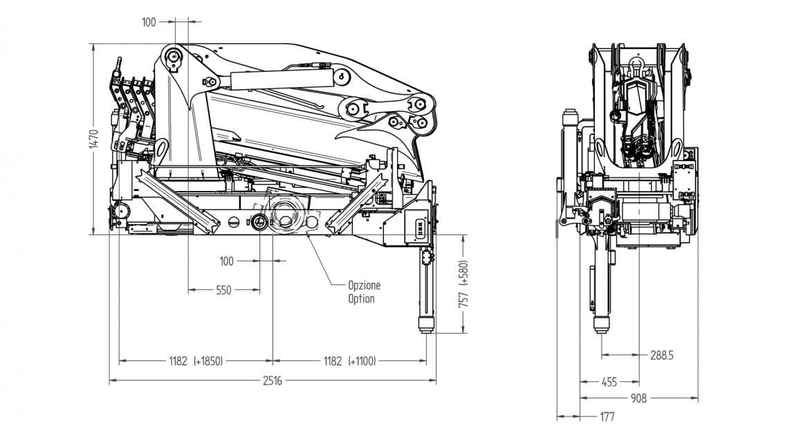 Serie 22500 C ASC Plus - Übersicht der <strong>Abmessungen</strong>