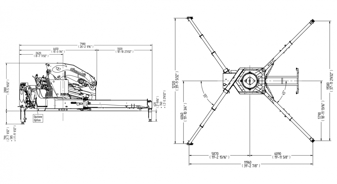 Serie 185000AX E - Prospetto <strong>dimensioni</strong>