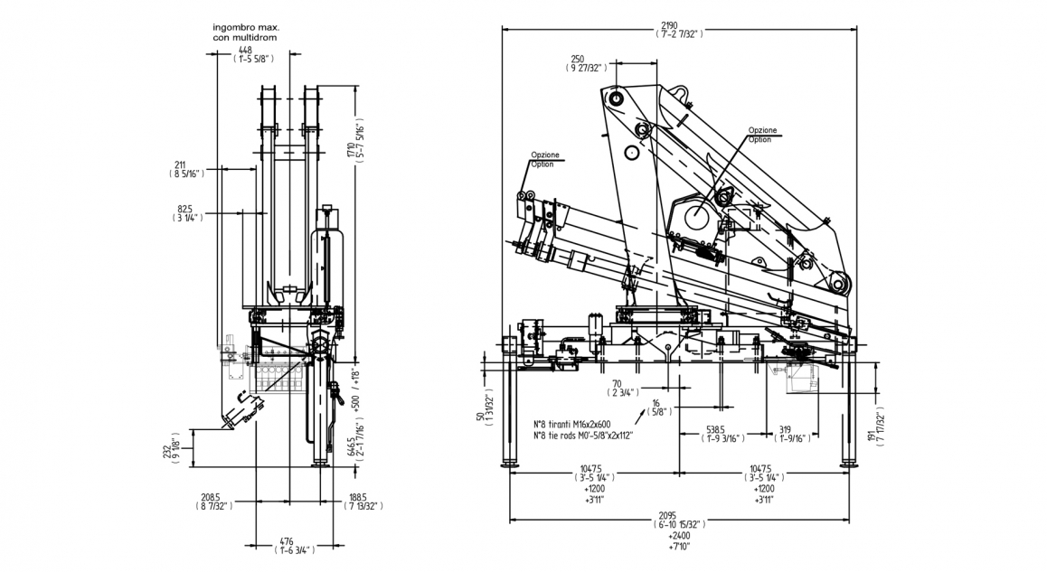 Serie 6800 E - Prospetto <strong>dimensioni</strong>