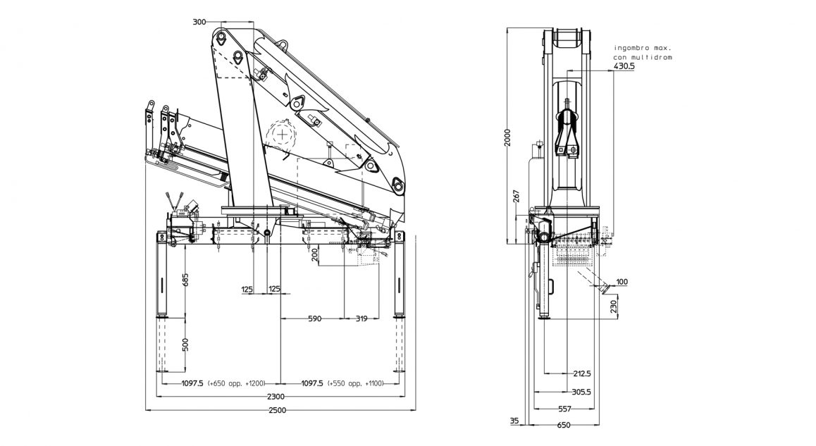 Serie 8700 E - Prospetto <strong>dimensioni</strong>