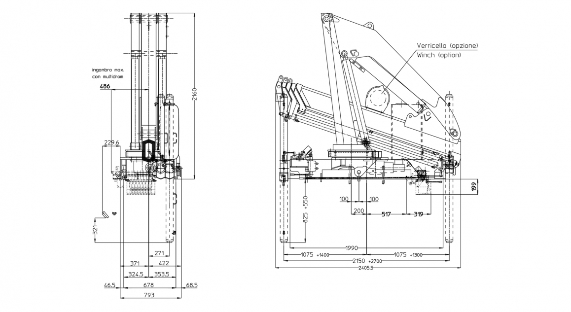 Serie 12000 E - Prospetto <strong>dimensioni</strong>