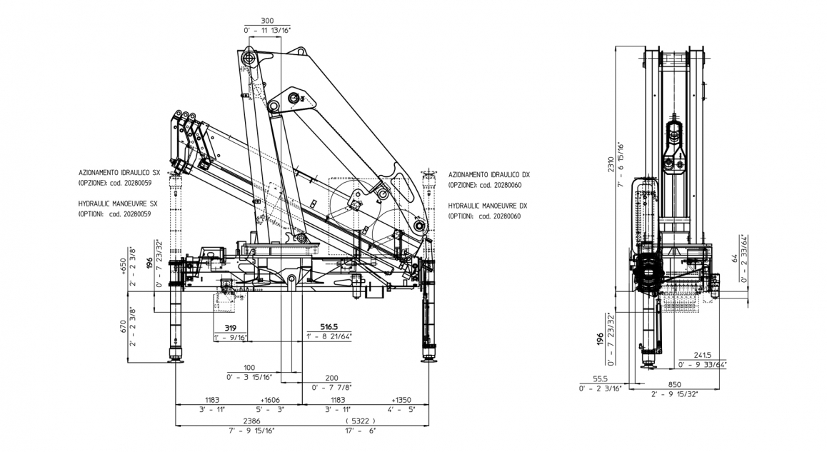 Serie 16600 E - Table of <strong>dimensions</strong>