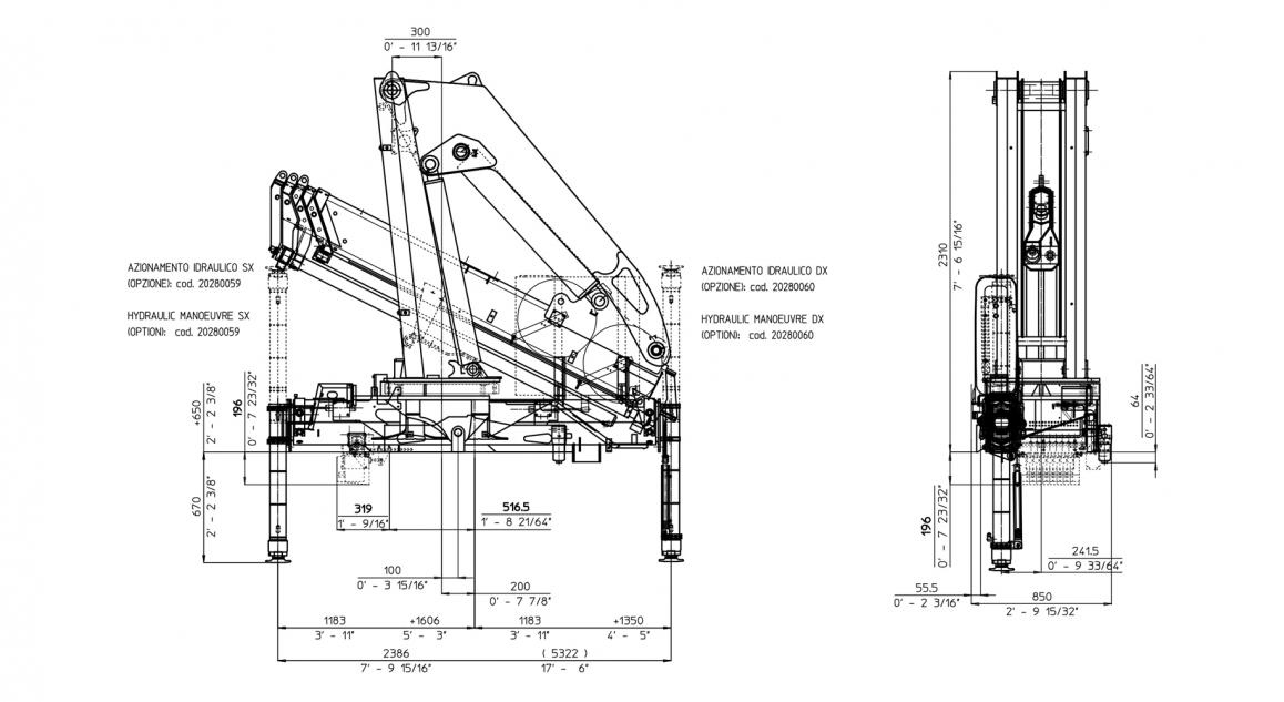 Serie 19500 E ASC - Prospetto <strong>dimensioni</strong>