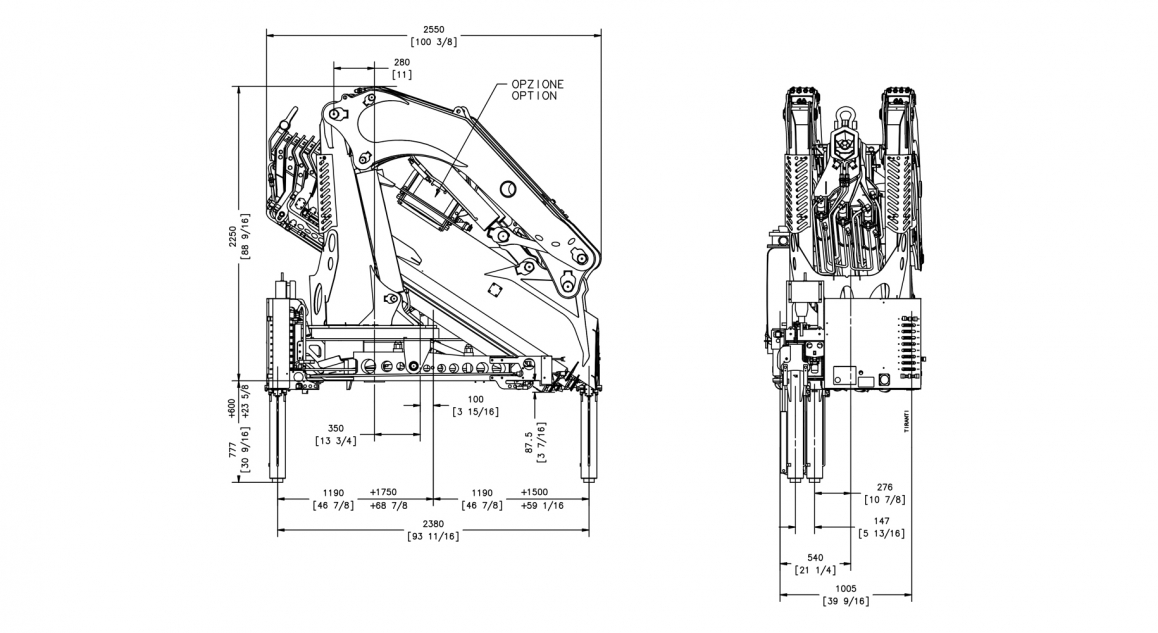 Serie 39000 E HP - Table of <strong>dimensions</strong>