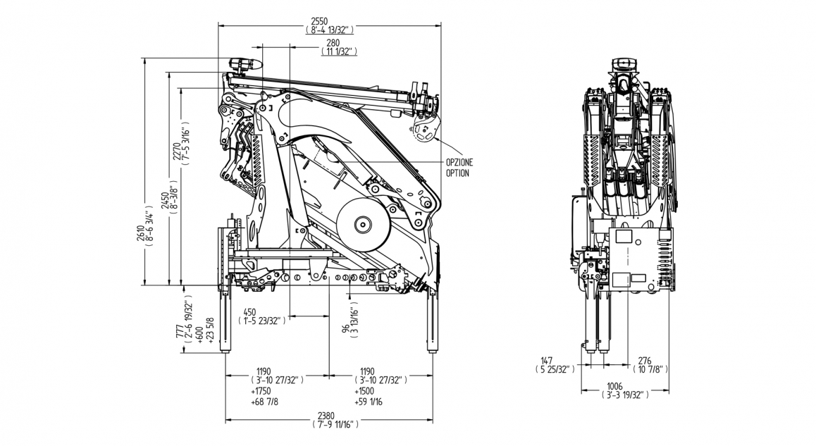 Serie 39000 E HP - Übersicht der <strong>Abmessungen</strong>