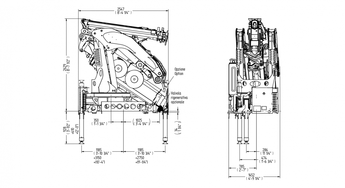 Serie 50000 E ASC Plus - Übersicht der <strong>Abmessungen</strong>