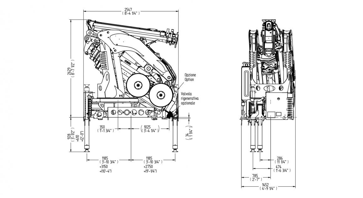 Serie 50000 E ASC Plus - Übersicht der <strong>Abmessungen</strong>