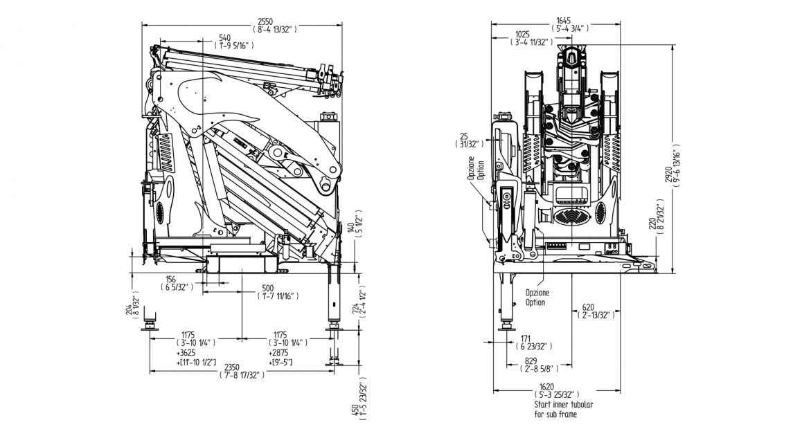 Serie 71000 E ASC Plus - Table of <strong>dimensions</strong>