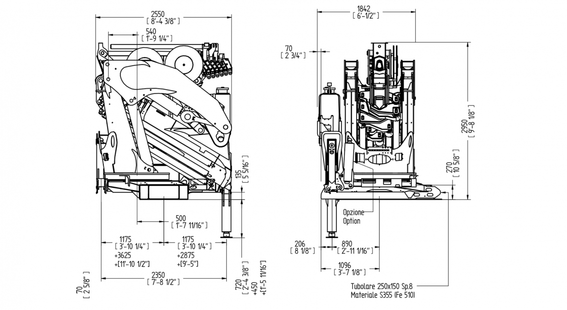 Serie 87000 E ASC Plus - Übersicht der <strong>Abmessungen</strong>