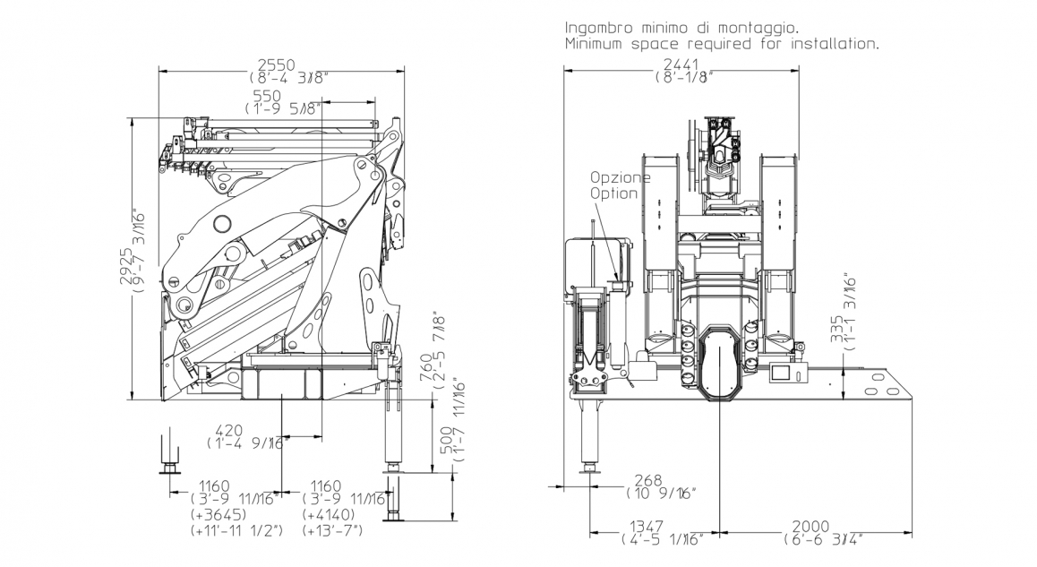 Serie 150000 E HP - Aperçu des <strong>dimensions</strong>